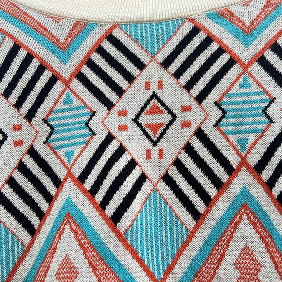 Geometric Southwestern Patterned Sweater Multicolor size XL Knit - Picture 3 of 9